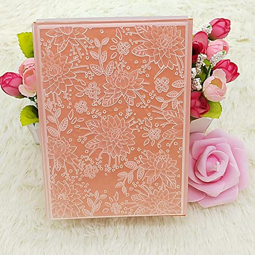 SHOUKAII Embossing Folders for Scrapbooking Card Making,11x16cm Chrysanthemum Field 3D Embossed Folder for Handmade Brick Wall Pebble Leaf and Letter Background Greeting Card Clipbook von SHOUKAII