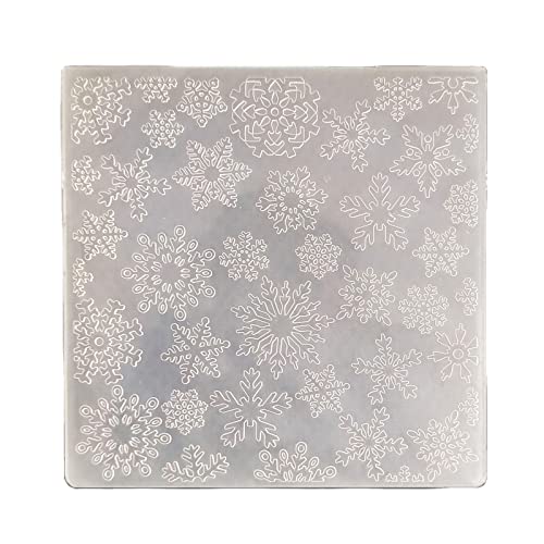 SHOUKAII Embossing Folders for Scrapbooking Card Making,12.3x12.3cm 3D Textured Christmas Snowflake Embossing Folder for Card Making Floral DIY Scrapbooking Photo Album Card von SHOUKAII