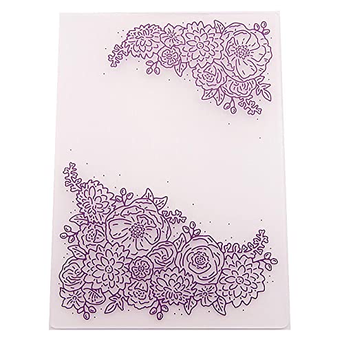 SHOUKAII Embossing Folders for Scrapbooking Card Making,12.7x17.8cm Embossing Folder for Scrapbook Stencils Flowers Paper Album Cards Making Craft von SHOUKAII