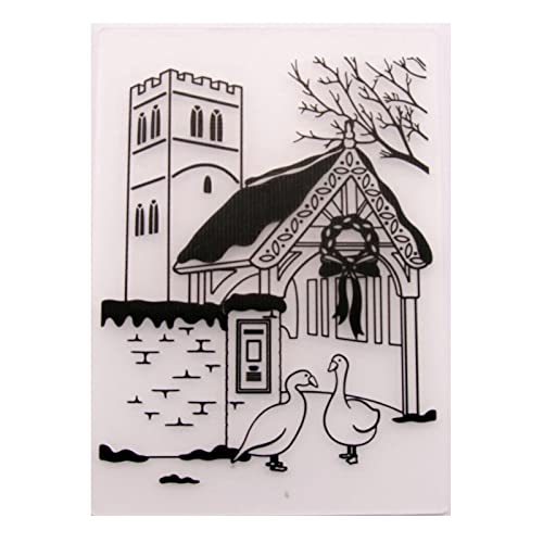 SHOUKAII Embossing Folders for Scrapbooking Card Making,12.7x17.8cm Embossing Folder for Scrapbook Stencils House Duck DIY Paper Album Cards Making Craft von SHOUKAII