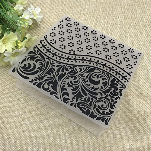 SHOUKAII Embossing Folders for Scrapbooking Card Making,15x15cm Flower Dot Textured Embossing Folder Card Making Stamps Scrapbooking Paper Craft Folders Album DIY von SHOUKAII