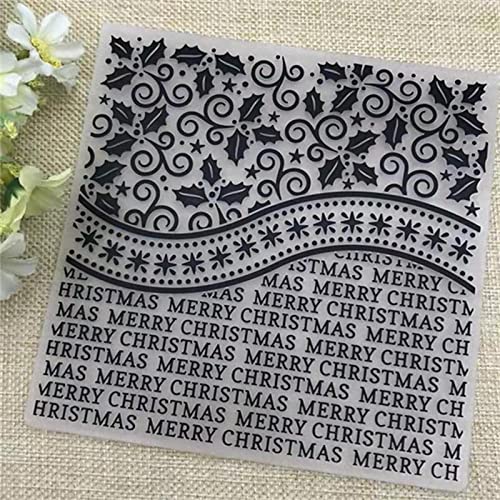 SHOUKAII Embossing Folders for Scrapbooking Card Making,15x15cm Merry Christmas Embossing Folder Card Making Stamps Scrapbooking Paper Craft Folders Album Style 4(Style 5) von SHOUKAII