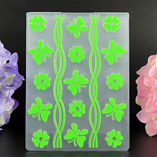 SHOUKAII Embossing Folders for Scrapbooking Card Making,7.5x10cm Flower Embossing Folder for Scrapbook Stencils DIY Album Cards Making Decor Craft Template von SHOUKAII