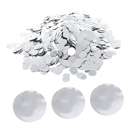 1 Satz Rundes Papier Werfen Geburtstagsfeier Kreis Hochzeitskonfetti Brautballons Ballonfüllung Konfetti Hochzeitsdekoration Hochzeit Mittelstücke Runden Silver Aluminiumfolie SHOWERORO von SHOWERORO