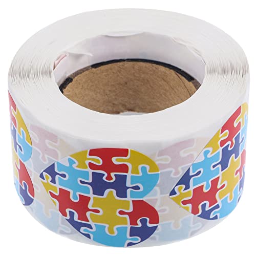 SHOWERORO 1 Rolle Liebe Aufkleber Tag-Aufkleber Herz-Puzzle-Aufkleber Aufkleber Für Geschenkanhänger Aufkleber Für Kinder Umschläge Verschlussetiketten Aufkleber Für Auto Kraftpapier von SHOWERORO