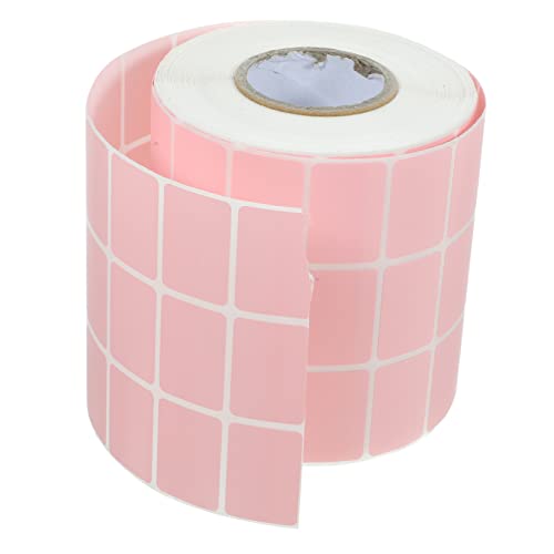 SHOWERORO 1 Rolle Quadratischer Etikettenaufkleber Leere Beschriftungsetiketten Lebensmitteletiketten Aufkleber Für Glasetiketten Leere Preisschilder Aufkleber Aus Beschichtetem Papier Rosa von SHOWERORO