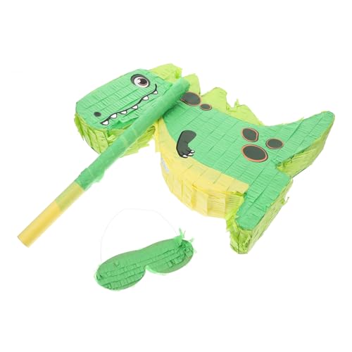 SHOWERORO 1 Satz Dinosaurier-pinata Dinosaurier-partyspiele Dinosaurier-partybevorzugung Kleine Piñata Für Kinder Pinata-stick Pinata-gastgeschenke Tierische Piñata Große Piñata Papier Green von SHOWERORO