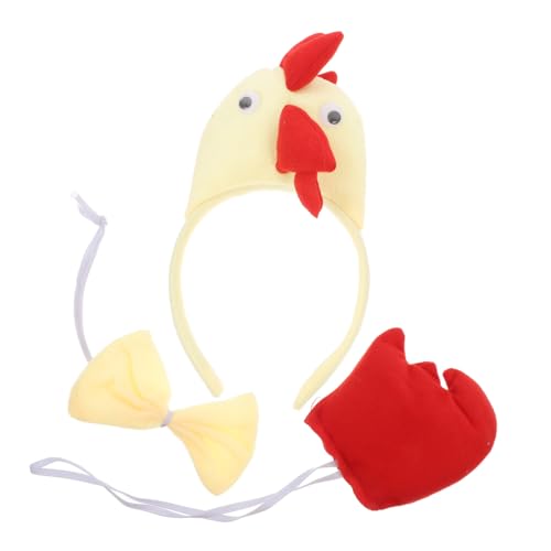 SHOWERORO Huhn Kostüm Zubehör Set Hahn Stirnband Tier Haar Hoop für Cosplay Halloween Erwachsene SHOWERORO Huhn Kostüm Zubehör Set Hahn Stirnband Tier Haar Hoop für Cosplay Halloween Erwachsene von SHOWERORO