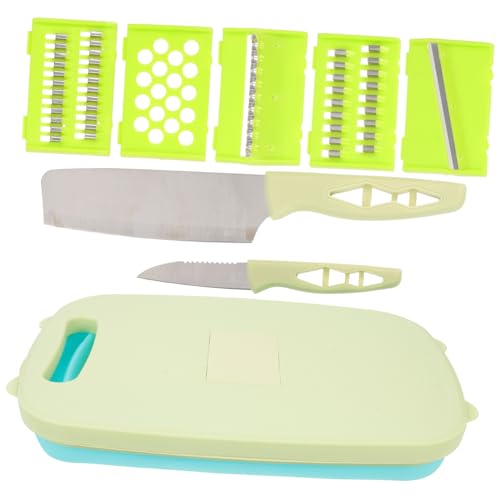 SHOWERORO 1 Satz Multifunktion ales Schneide brett Küchenschneidebrett Küchenhobel Mandoline Campingschneider cutting boards kitchen utensils Anti-Rutsch-Schnittbrett Küchenversorgung Green von SHOWERORO