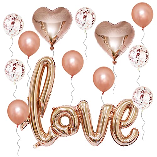 SHOWERORO 1 Set Hochzeit Luftballons Pastellfarben Aluminiumfolie Ballons Für JGA Auto Geburtstag Und Party Dekoration Ideal Für Festliche Anlässe Und Feierlichkeiten von SHOWERORO