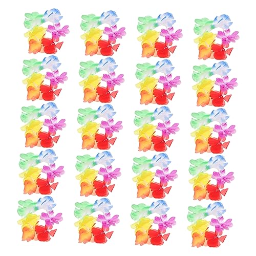 SHOWERORO 10 Paar Armband Hawaiianische Partydekorationen Lei-Armbänder handgelenkbandage uhrenarmbänder hawaiianische Partyartikel Hawaiianisches Handdekor Luau-Kränze Plastik von SHOWERORO