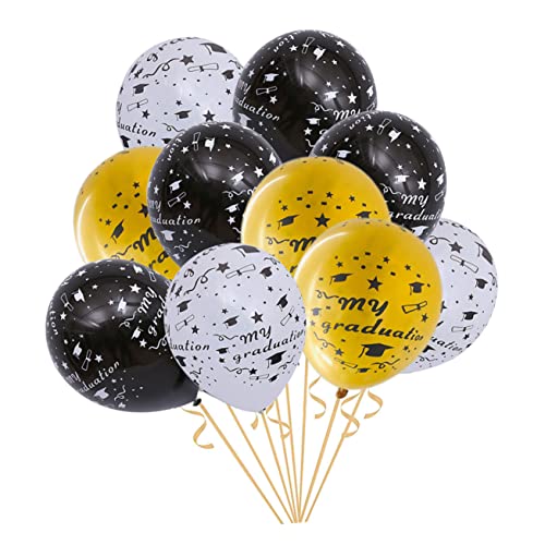 SHOWERORO 100 Stück 1 Abschlussfeier Luftballons Abschlussfeierzubehör 2020 Luftballons für die Abschlussfeier Ballonbogen-Kit klare Luftballons deckenverkleidung balloons Latexballon von SHOWERORO