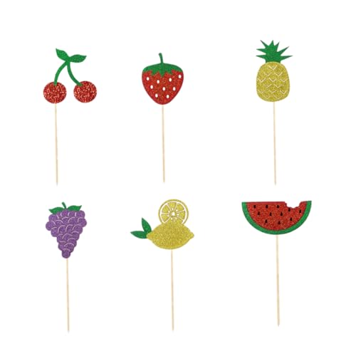 SHOWERORO 12St Hawaii-Kuchen-Picks hawaii party dekoration cup cake decoration tortenzubehör Cake picks caketopper 1 Hawaii-Cupcake-Picks Obstkuchen-Picks Kuchen Picks Obstkuchendekorationen von SHOWERORO