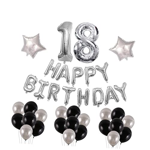 SHOWERORO 18. Geburtstag Feier Dekorationen Set Latex Ballons alles zum Geburtstag Ballons Kit dekorative Party liefert von SHOWERORO