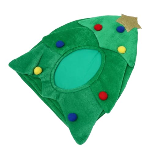 SHOWERORO 1Stk dekorativer Hut Weihnachtselfenmütze Weihnachtsplüschmütze fasching kopfbedeckung fastnacht kopfbedeckung santa hats Weihnachtsbaum-Hut- Weihnachtskopfschmuck Stoff Green von SHOWERORO