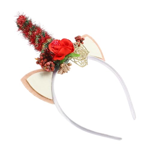 SHOWERORO 1stk Weihnachtsgeweih Stirnband Haarschmuck Schönes Haarband Weihnachtsgeweih Kopfbedeckung Karneval Kopfbedeckung Weihnachtshaarband Maskerade Haarreifen Party-kopfschmuck Eisen von SHOWERORO