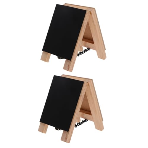 SHOWERORO 2 Stk Vertikale Graffiti-Tafel Tafeln Kreidestift Bürgersteig Zeichen Farbmarker Tafelfarbe write board hochzeitsdeko stehtisch geburtstagdeko Holztafel Tafelschild aus Holz Black von SHOWERORO