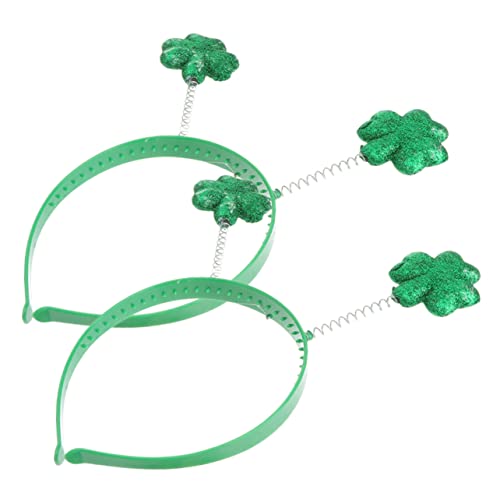 SHOWERORO 2 Stück Stirnband St Patrick'S Day Kopfschmuck St Patrick'S Day Kopfbedeckung Grüner Kopfschmuck St Patrick'S Day Stirnband Kleeblatt Kopfschmuck St Patrick'S Day Stirnband von SHOWERORO