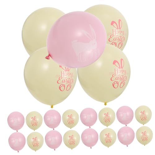 SHOWERORO 20 Stück 12 Osterballons wandverkleidung wand polsterung ziernieten ballonie balloons Osterdekorationen Osterdekoration Luftballons Kaninchen-Latexballons Latexballons bedrucken von SHOWERORO