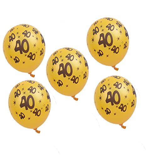 SHOWERORO 12 Zoll Gold Nummer 40 Latex Ballons 20pcs Party Dekorationen Für Geburtstag von SHOWERORO