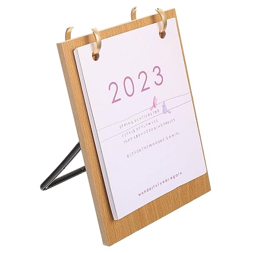 SHOWERORO 2023 Schreibtischorganisation Schreibtisch-Flip-Kalender Kabine Desktop Staffelei Tischkalender Monitorregal monatlicher Tischkalender Heimdekoration täglicher Tischkalender Papier von SHOWERORO