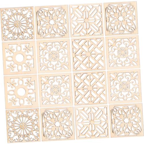 SHOWERORO 20St Blumenausschnitte dekoweihnachten weihnacjtsdeko geburstagsdeko tischläufer boho style dekoringe hängende unvollendete Ausschnitte hölzerne Ornamente holzhandwerk Bambus von SHOWERORO