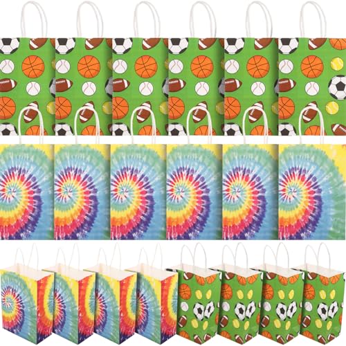 SHOWERORO 24st Tragbare Fußball-papiertüte Zuverlässige Geschenktüte Aus Papier Batik-partyzubehör Papiertüten Einkaufen Goodie-Bags Aus Papier Geschenkverpackungsbeutel Geschenktüten von SHOWERORO