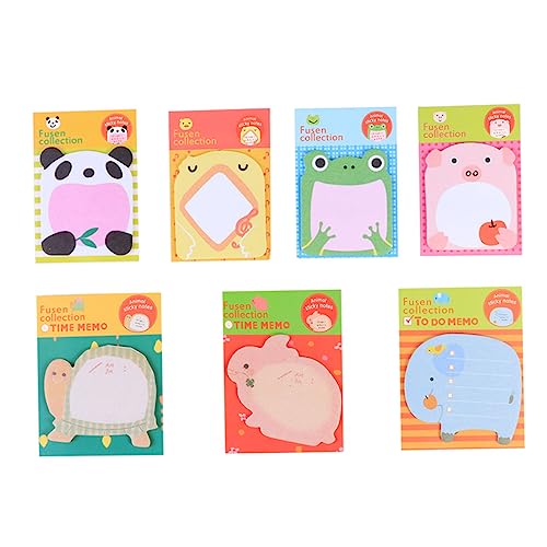 SHOWERORO 28 Teiliges Tier Form Haftnotizen Set Niedliche Cartoon Für Schule Büro Und Zuhause Frosch Hase Elefant Panda Huhn Schildkröte von SHOWERORO