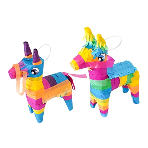 SHOWERORO 2Er-Box Piñata Lebensmittelspielzeug cinco de mayo partydekorationen Zuckerbehälter Geburtstagsspielzeug Comic-Partyzubehör schokoladentaler schokobananen surprise Papier Colorful von SHOWERORO