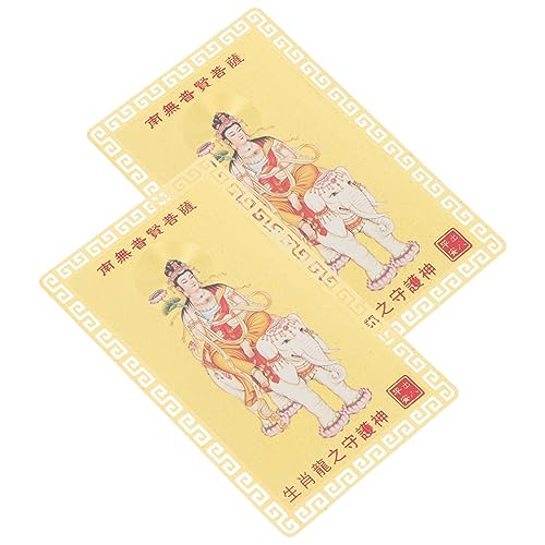 SHOWERORO 2St Chinesisches Frühlingsgeschenk Dekoration im Stil Jahr Dekorationen Chinesisches Jahr büro dekoration office decoration chinesische frühlingsverzierung omamori Messing von SHOWERORO