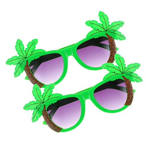 SHOWERORO 2st Lustige Brille Luau-party-sonnenbrille Dekorative Partygläser Lustige Sonnenbrille Hawaiianische Brille Foto-requisite Ausgefallene Luau-kleiderbrille Abs von SHOWERORO