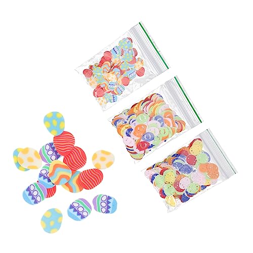 SHOWERORO 3 Packungen Ostern Konfetti osterdekoration eier Tischdeko zu Ostern Osterspielzeug easter teigroller ostern dekoringe Party Konfetti Konfetti-Accessoire in Eiform Plastik Colorful von SHOWERORO