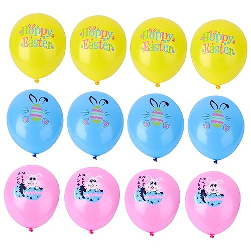 SHOWERORO 30 Stück Ostern Latexballons Mit Bunten Cartoon Motiven Perfekte Hintergrunddekoration Für Osterfeiern Kindergeburtstage Und Fröhliche Partys von SHOWERORO