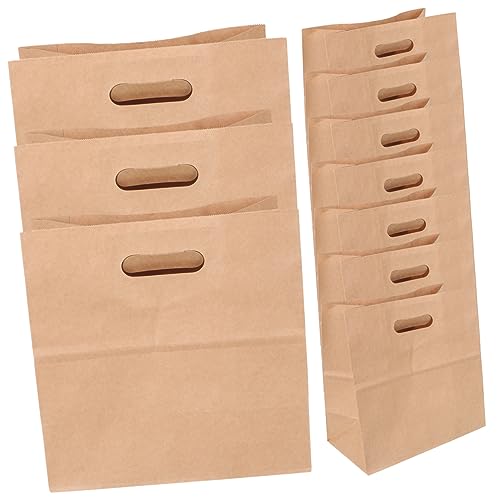 SHOWERORO 30St Papiertüten zum Mitnehmen Geschenkverpackungsbeutel Brottüten aus Papier Süßigkeitentasche gebackene Essenstüten packbeutel packtasche Brotbeutel Bäckerei Taschen Kraftpapier von SHOWERORO