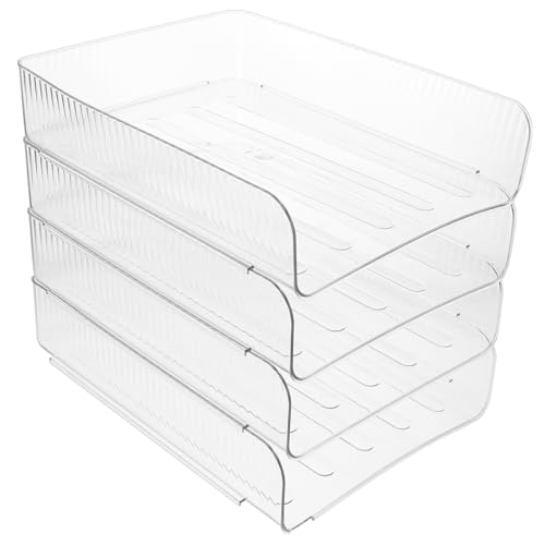 SHOWERORO 4 Stück Kunststoff Schreibtisch Organizer Transparentes Papier Dokumentenablage Schreibtisch Aktenhalter Papier Aufbewahrungsregal Schreibtisch Briefablage Halter Buch von SHOWERORO