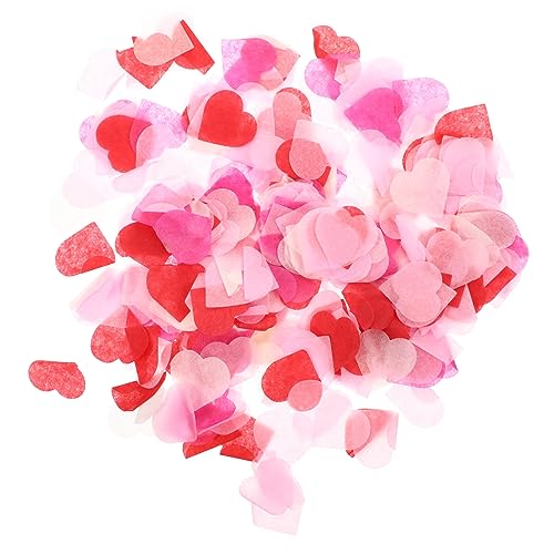 SHOWERORO 5 Konfetti spaß komfetti wedding decor tischdeko esstisch party zubehör Valentinstag Tischstreuung Rote Herzballons Herzverzierung Zubehör für Hochzeitsfeiern Papier Rosa von SHOWERORO