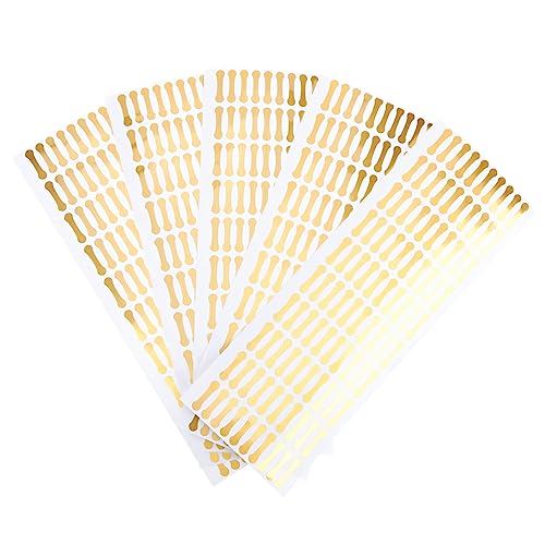 SHOWERORO 500 Stück Siegelaufkleber Lebensmitteletiketten Verpackung Manipulationssicheres Etikett Codierung Runder Aufkleber Originalitätsaufkleber Für Kosmetika Punkt Halter Aus Golden Pvc von SHOWERORO