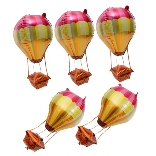 SHOWERORO Aluminiumfolie Ballons Heißluftballon Dekorationen Für Geburtstag Party Hochzeit 5pcs Dekorative von SHOWERORO