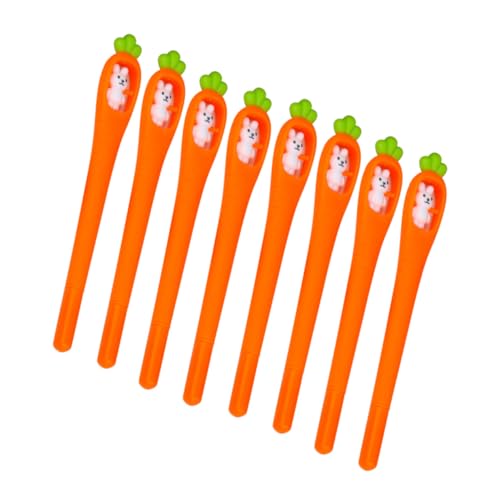 SHOWERORO 8St Stift Kugelschreiber Karotte Textmarker Kaninchenställe Federmäppchen süße Schulsachen Pastell schreibwaren gelpen bürogadges gel ink pen black ink bürozubehör Plastik Orange von SHOWERORO