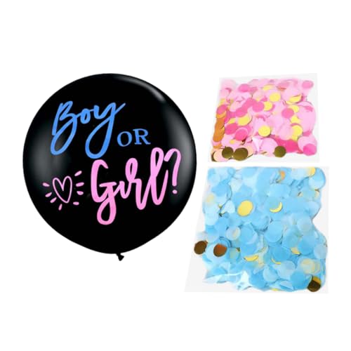 SHOWERORO Ballon Gender-Enthüllungsparty Gastgeschenke für den Babygeburtstag Geschlecht enthüllen Gastgeschenke babyshowerparty kinder mitgebsel kindergeburtstag gebutagsdeko Emulsion Black von SHOWERORO