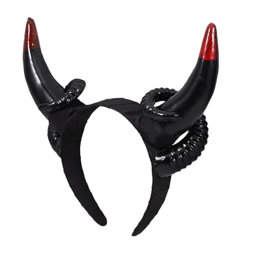 SHOWERORO Halloween Horn Stirnband Hörner Stirnband Für Party Requisiten Festival Hörner Haarband Haarschmuck Haardekoration Party Stirnband Mädchen Stirnbänder Erwachsene Stirnband von SHOWERORO