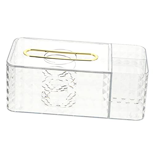 SHOWERORO Kasten Pappschachtel Serviettenhalter Sichtbarer Gewebehalter Shampoo-spülbecher Für Kinder Desktop-Tissue-hüllen Desktop-taschentuchhalter Für Zu Hause Papieretui Transparent Abs von SHOWERORO