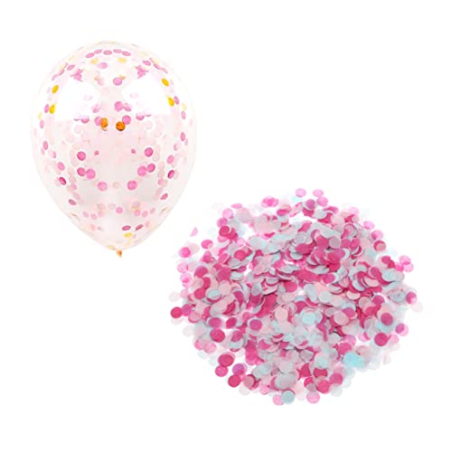 SHOWERORO Konfetti Luftballons 1cm Seidenpapier Pailletten Latex Ballon Party Deko Zubehör Für Geburtstagsfeier Hochzeit Babyparty von SHOWERORO