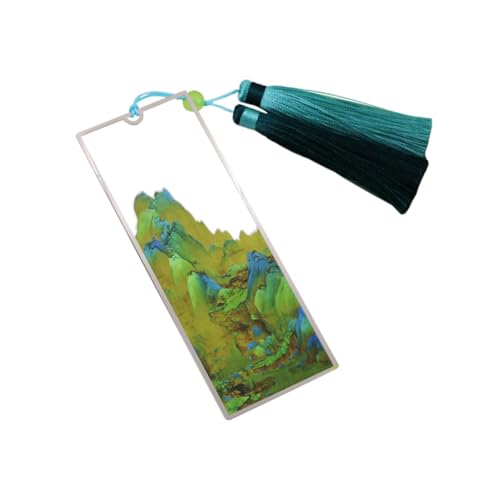 SHOWERORO Lesezeichen die chinesen bookmarks Buchzeichen dekoring geschen decor gefälscht Etiketten Party tropisch kreatives Lese-Tag Buchlesetag Buchseitenmarkierungen Polyester Green von SHOWERORO