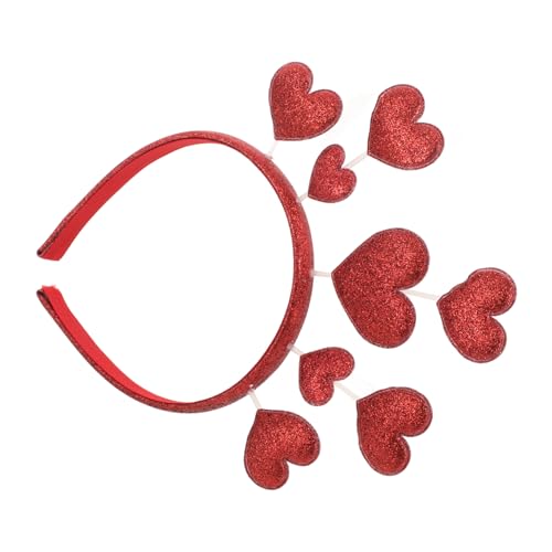 SHOWERORO Liebe Stirnband Valentinstags-stirnbänder Für Frauen Valentinsliebe-stirnband Kopfbedeckung Für Hochzeitsfeiern Valentinstag-accessoires Für Frauen Brautparty-stirnband Plastik Rot von SHOWERORO