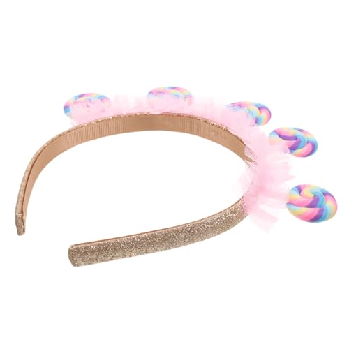 SHOWERORO Lollipop Stirnband Haarband Urlaubs Haarband Lollipop Süßigkeiten Stirnband Kinder Lollipop Haarband Regenbogen Bopper Stirnband Stirnband Für Mädchen Party Stirnband von SHOWERORO