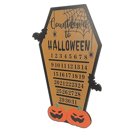 SHOWERORO Party-adventskalender Schmink Adventskalender Halloween-sargkalender Adventskalender Für Charm Adventskalender Herbstliche Wohnkultur Halloween-kalender Halloween- Holz von SHOWERORO