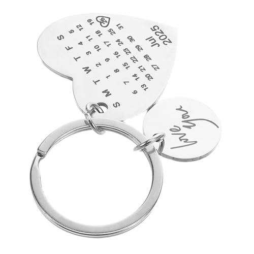 SHOWERORO Personalisierter Paarkalender Jubiläum Schlüsselanhänger Kalenderschlüsselkettendatum Paar Internet -schlüsselbund Datum Trackerschlüsselung Rostfreier Stahl Silver SHOWERORO Personalisierter Paarkalender Jubiläum Schlüsselanhänger Kalenderschlüsselkettendatum Paar Internet -schlüsselbund Datum Trackerschlüsselung Rostfreier Stahl Silver von SHOWERORO