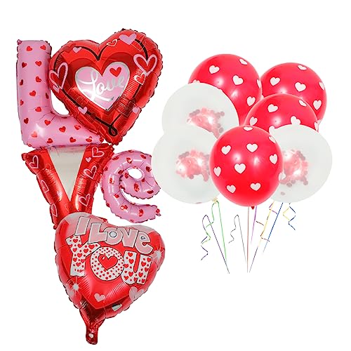 SHOWERORO 情人节气球套装 Rote Herzballons Für Partydekoration Romantische Folienballons Für Valentinstag Hochzeit Und Feierlichkeiten Perfekte Ballon Deko Für Besondere Anlässe von SHOWERORO