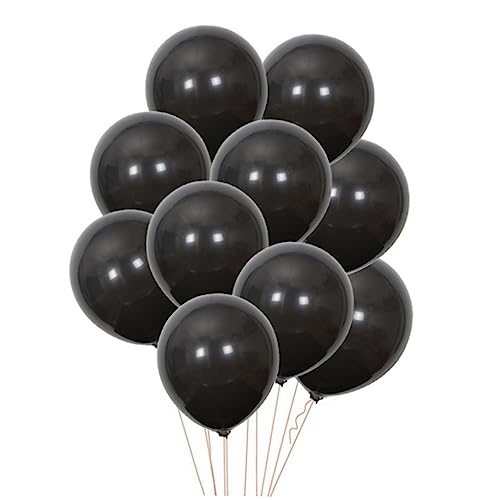 SHOWERORO Schwarze Runde Latexballons Mattschwarz Für Geburtstag Hochzeit Halloween Und Partys Hochwertige Dekoration Für Jeden Anlass von SHOWERORO